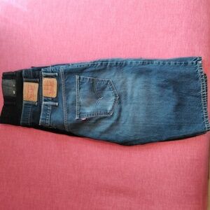 Levi 569 Denim Shorts - 3 Pair Dark Blue,  Light Blue & Black Size 40 12" Inseam